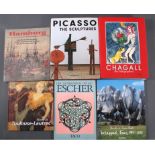 Konvolut von sechs Kunstbänden.1x Picasso the Sculptures, von Werner Spieß inZusammenarbeit mit