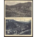 Deutsches Reich 1930/1931 HORNBERG im Schwarzwald2 gelaufene schwarz/weiße Ansichtskarten, je mit