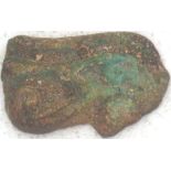 Udjat-Auge, Ägypten 18. bis 20. Dynastiekleines Amulett, Fayence mit resten von blauer Glasur,