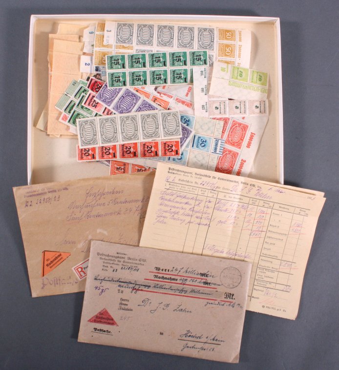 Deutsches Reich, INFLA 1923interessante Rechnung der "Versandstelle für PostwertzeichenBERLIN" aus