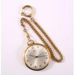 Vergoldete Herrentaschenuhr der Marke Junghans.Mit Uhrenkette, funktionsfähig, ca. Durchmesser des
