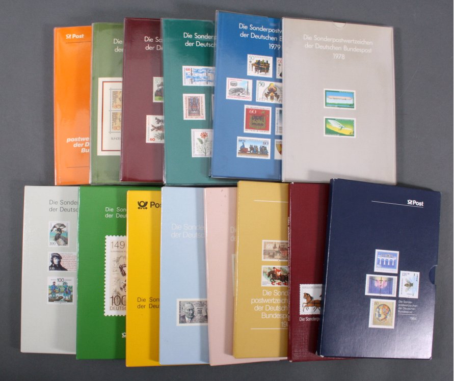 Bund 1978-1991, postfrische JAHRBÜCHER, 1300,- Euro KWkomplette postfrische Sammlung der