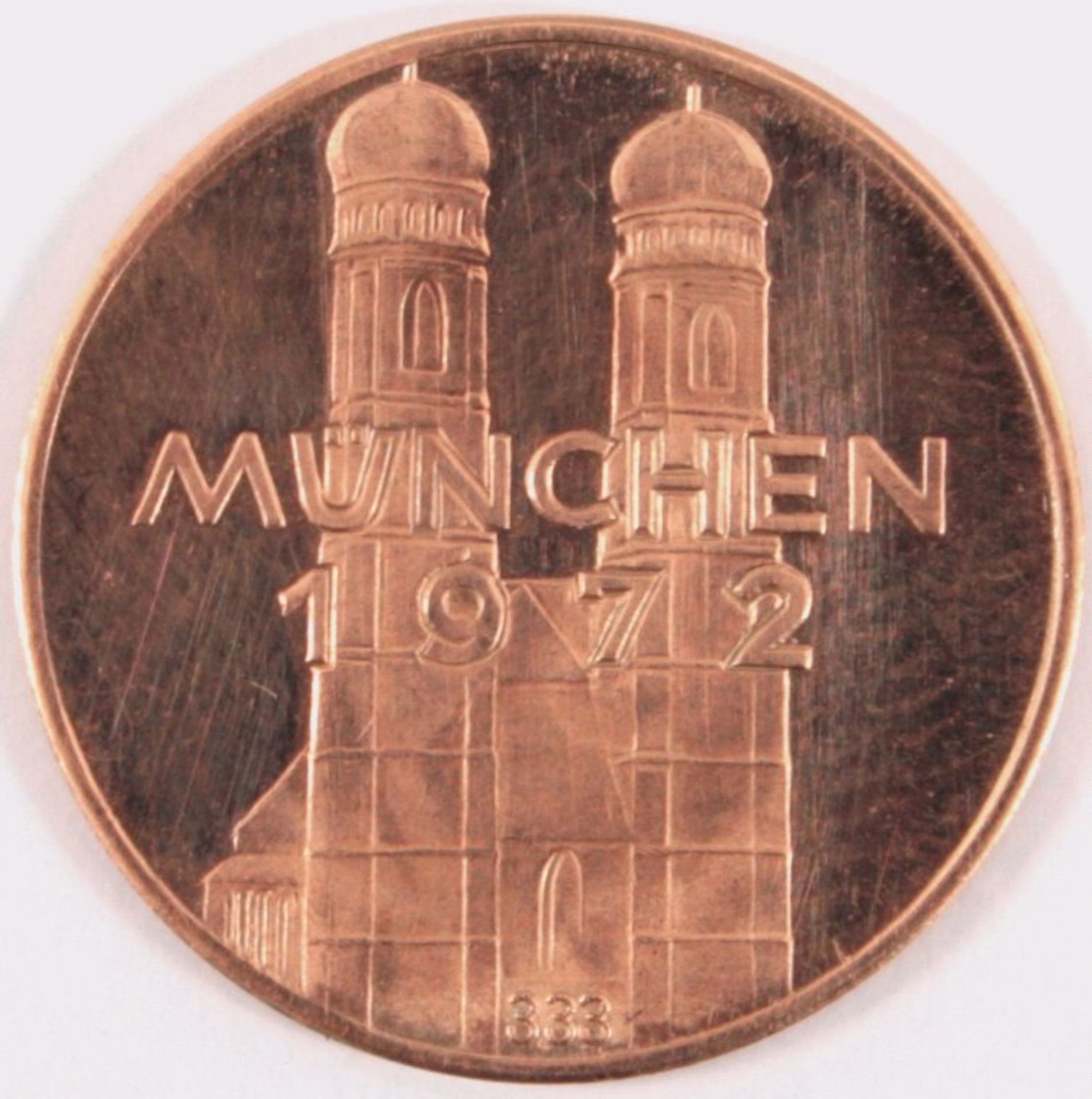 Goldmedaille, anlässlich der Olympischen SommerspieleMünchen 1972, 8 kt Gelbgold, D-19,9 mm, 1,7 g