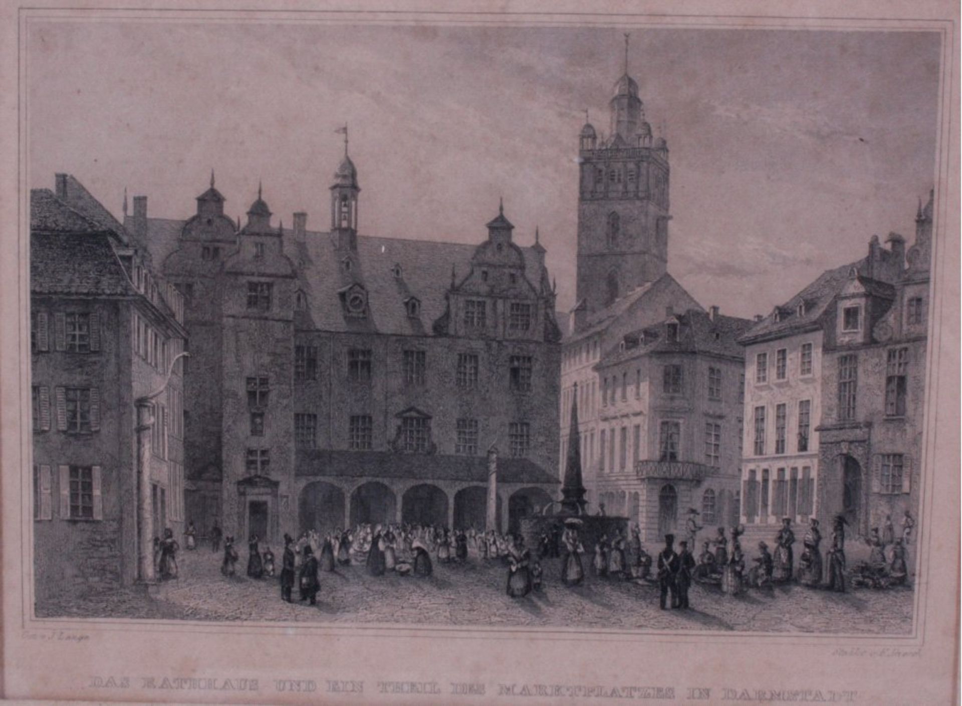 3 Stahlstiche um 1900Der Marktplatz in Braunschweig, Das Rathaus und ein Teil desMarktplatzes in - Bild 2 aus 4