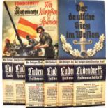 KONVOLUT: "Wir kämpften in Spanien", Sonderheft aus "Die Wehrmacht", 1939, 48 S.; 9 Ausgaben "