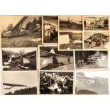 20 FOTOS SEGELFLUG, Einsätze u. Wettkämpfe m. div. Flugzeugen, um 1938 < 974026F, Zustand: I-/II,