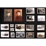 FOTONACHLAß PANZERREGIMENT 3 KAMENZ, (2. Panzerdivision), 55 Fotos u. AK auf 7 losen Kartonblättern,