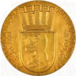 EHRENPREIS DER REICHSHAUPTSTADT BERLIN 1936, Medaille, heller Bronze-Guss, vs. Stadtwappen u.
