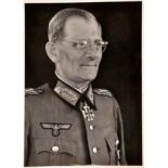 PRESSEFOTO GFM VON WEICHS, Halbportrait m. Ritterkreuz, Stempel OKW 1943, 17x12 cm < 974584F,