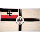 REICHSKRIEGSFLAGGE, wie Bootsflagge, vermutlich als Wanddekoration eines Marinevereins d. 30er