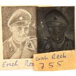 DRUCKKLISCHEE, vermutlich nach PK-Aufnahmen für Zeitschriften wie "Die Wehrmacht" etc., Erich