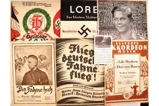 Die Fahne Flattert Uns Voran 6 NOTENHEFTE MARSCHLIEDER, "Unsere Fahne flattert uns voran!"; "Die