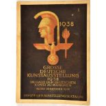 GROSSE DEUTSCHE KUNSTAUSSTELLUNG 1938, Offz. Katalog, 98 S. u. 79 Kunstdrucktafeln, farbig kart.,