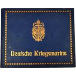 DEUTSCHLANDS KRIEGSMARINE, Bildband m. Dienstzeit-Erinnerungsurkunde, ausgest. f. e. Oberheizer
