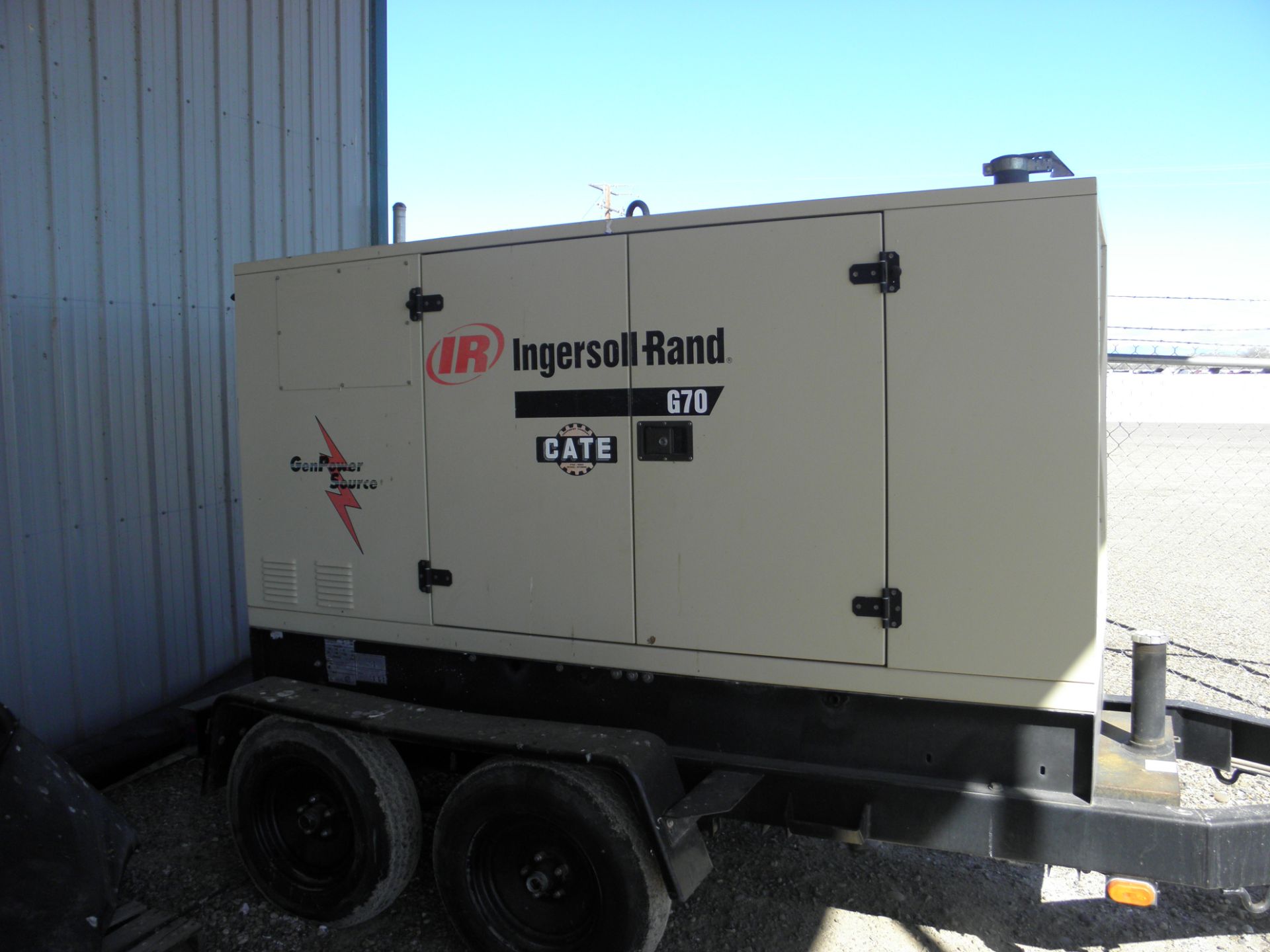 Ingersol Rand G 70 Gen power 70KW on tandem trailer 3phase or single phase; under 6500 hours