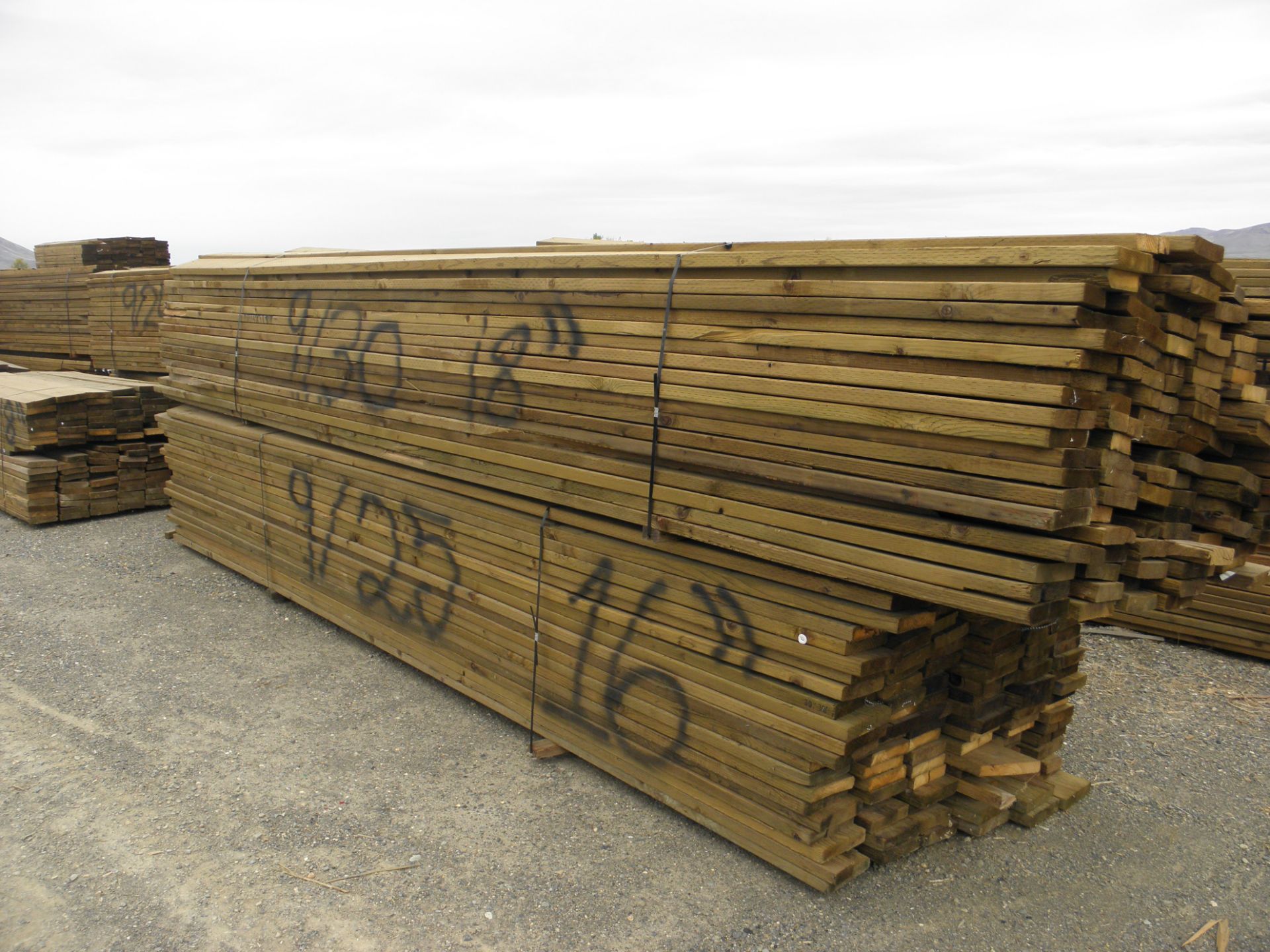 1 bunk of 2X8 treated lumber 16' long