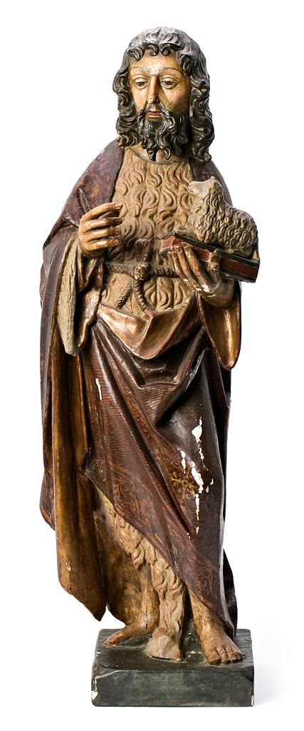 Attributed to Alejo de Vahía ? - ? circa 1515 Saint John the Baptist Sculpture in carved and