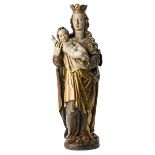 Southern German school, late 15th Century The Virgin and Child Carved, gilt and polychromed wooden