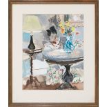 Emili Grau Sala Barcelona 1911 - Sitges 1975 Young woman in an interior Gouache on paper Signed