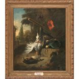 Follower of Jan Weenix Still life Oil on canvas Attributed as per a frontal plaque 77,8x65 cm