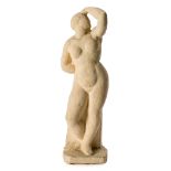 Manolo Hugué Barcelona 1872 - Caldes de Montbui 1945  "Femme nue debout" Terracotta sculpture