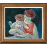 Alfredo Opisso Cardona Barcelona 1907 - 1980 Maternity Oil on canvas glued to panel Signed 45,3x55