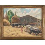 Oleguer Junyent Sans Barcelona 1876 - 1958 Rural view Oil on canvas Signed and dated 1933 60,3x81,