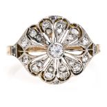 A Belle Epoque diamond ring, circa 1910 Gold and platinum and 16/16 and 8/8 cut diamonds, 0.50
