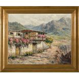 Manuel López Ruiz Cádiz 1872 - Santa Cruz de Tenerife 1960 Rural view Oil on canvas Signed 40x49,5