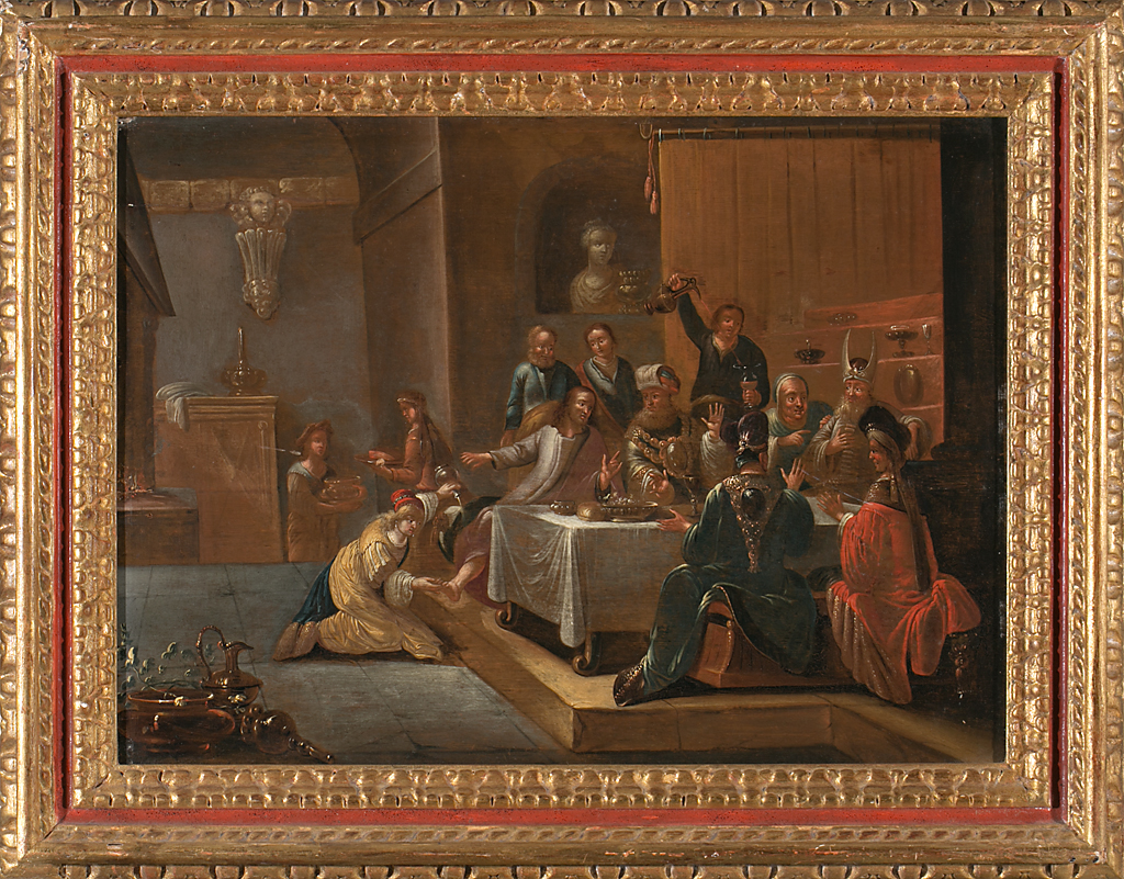 Dutch school, 17th Century Circle of Jacob Willemszoon de Wet The Washing of the Feet Oil on panel