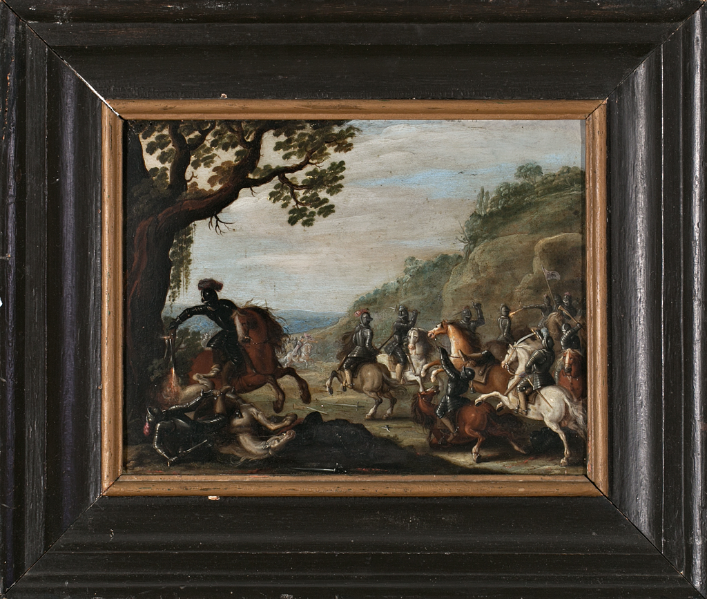 Flemish school, 17th Century. Circle of Sébastien Vrancx Battle Scene Oil on copper We would like to