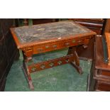A Reformed Gothic oak writing table, rec