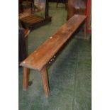 A French cherrywood (merisier) bench, ea