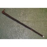 A 19th century root wood walking stick,