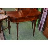 A George III mahogany shaped card table,
