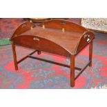 A George III style mahogany butler's tra