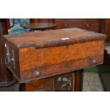 A 19th century oak tool box, The Gentlem