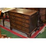 A small George III mahogany chest, mould