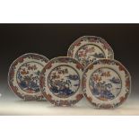 A set of four Chinese porcelain shaped o