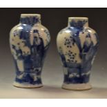 A pair of Chinese baluster vase, decorat