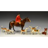 A Beswick seven piece hunting group comp