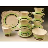 A Plant Tuscan art deco 21 piece tea set