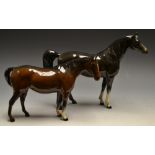 A Beswick model of a horse, Xayal brown