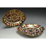 A pair of Royal Crown Derby Imari 1128 p