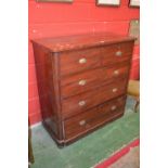 A large Victorian mahogany chest of draw