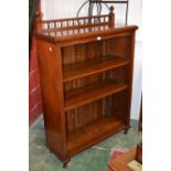 An Edwardian mahogany and pine three she