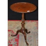 A late Victorian mahogany tripod wine ta