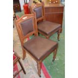 A pair of Victorian mahogany dining chai