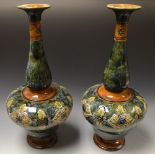 A pair of Royal Doulton vases E.P., 42cm