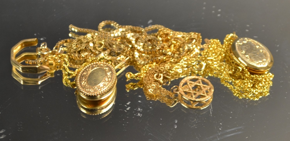 Jewellery - a 9ct gold locket pendant ne